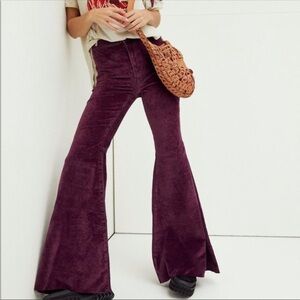 Free people just float on velvet flare stretch jeans